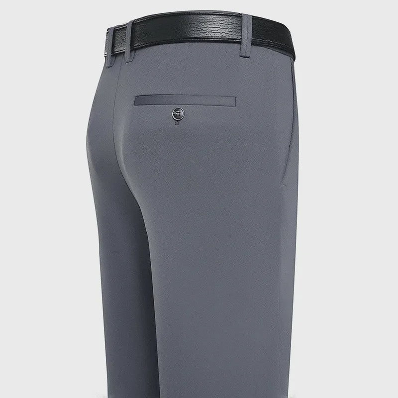 Herfst/Winter Heren Broek: Comfortabele Business Casual Pantalon met Elastische Taille
