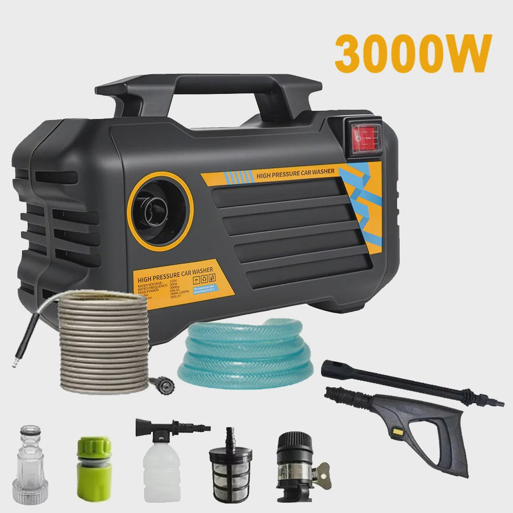 Krachtige Hogedruk Reiniger 3000W - 120 Bar - Zelfaanzuigend - Incl. Schuimspuit