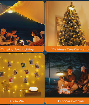 Lureshine 2-in-1 Camping Lamp & Slingerlicht - Oplaadbaar, Waterdicht & Veelzijdig