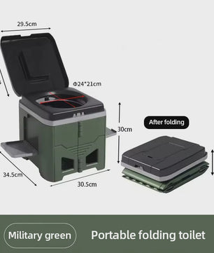 Draagbaar Opvouwbaar Camping Toilet voor Volwassenen - Outdoor, Reizen, Auto Noodgeval, Geurvrij Commode