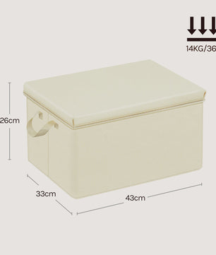 Set Opbergdozen met Deksel - Opvouwbare Stoffen Organizers voor Kleding, Dekbedden en Meer