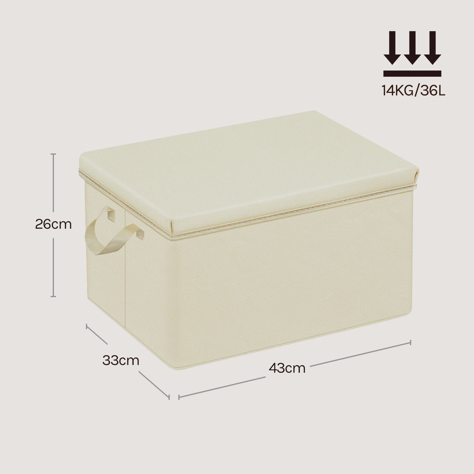 Set Opbergdozen met Deksel - Opvouwbare Stoffen Organizers voor Kleding, Dekbedden en Meer