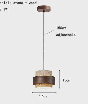 Moderne Design Hanglamp - Sfeervolle Bedlamp met Cave Stone Look