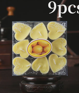 9x Hartvormige Geurkaarsen - Romantische Sfeer voor Valentijn, Bruiloft & Decoratie