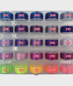 25 Kleuren Hoogglans Borduur Garen - 90 Meter Spoelen voor Handwerk & DIY