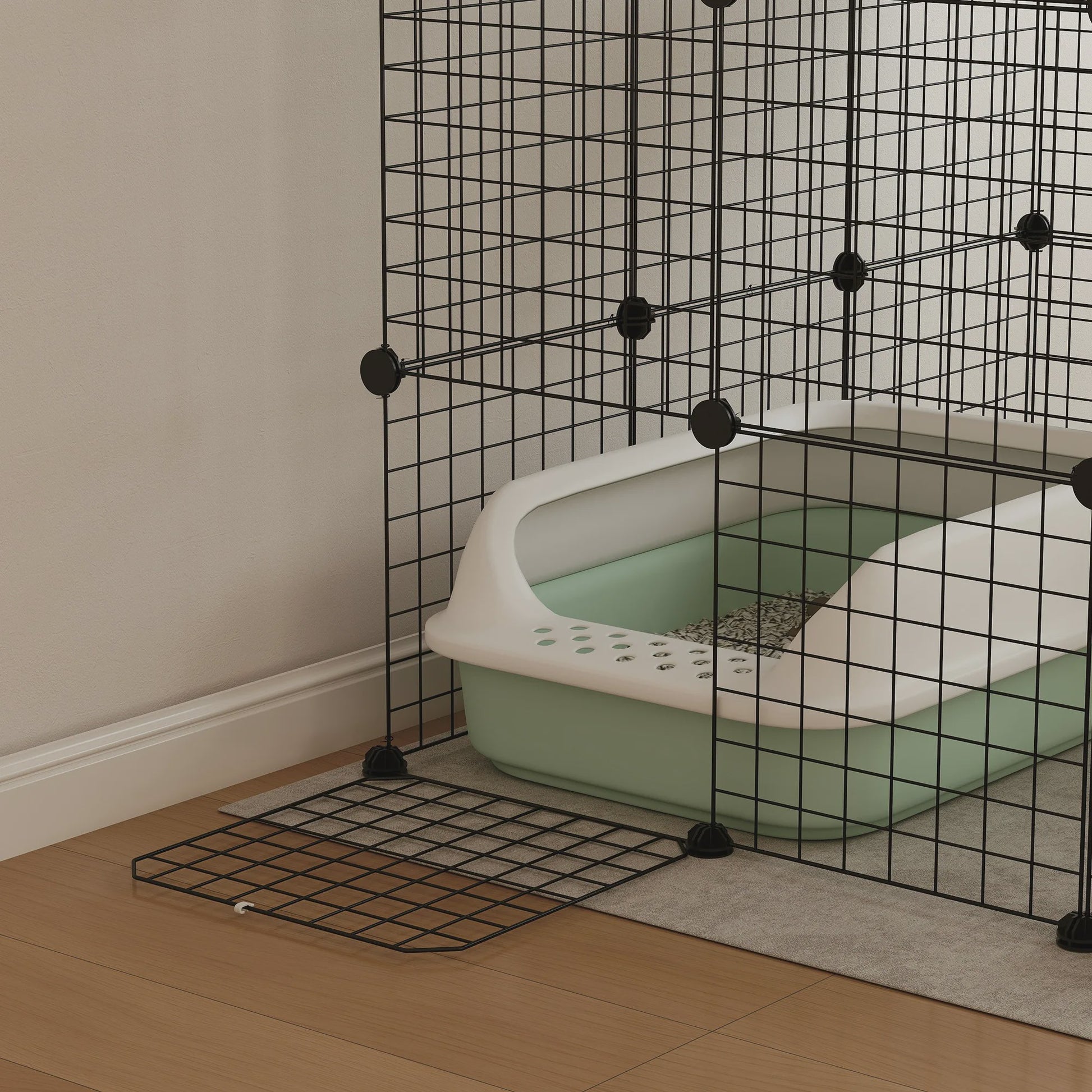 Grote DIY Kattenkooi Ren met Platforms en Hangmat - Ruim Binnenverblijf voor Katten