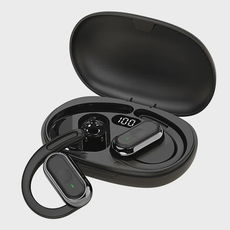 Open-Ear Bluetooth 5.4 Oordopjes met Oorhaak - IPX6 Waterdicht, TWS Draadloos, Hifi Stereo