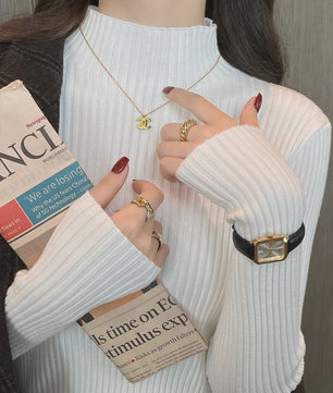 Chique Gebreide Turtleneck Trui voor Dames - Slim Fit, Lange Mouwen, Warm & Basic voor Herfst/Winter