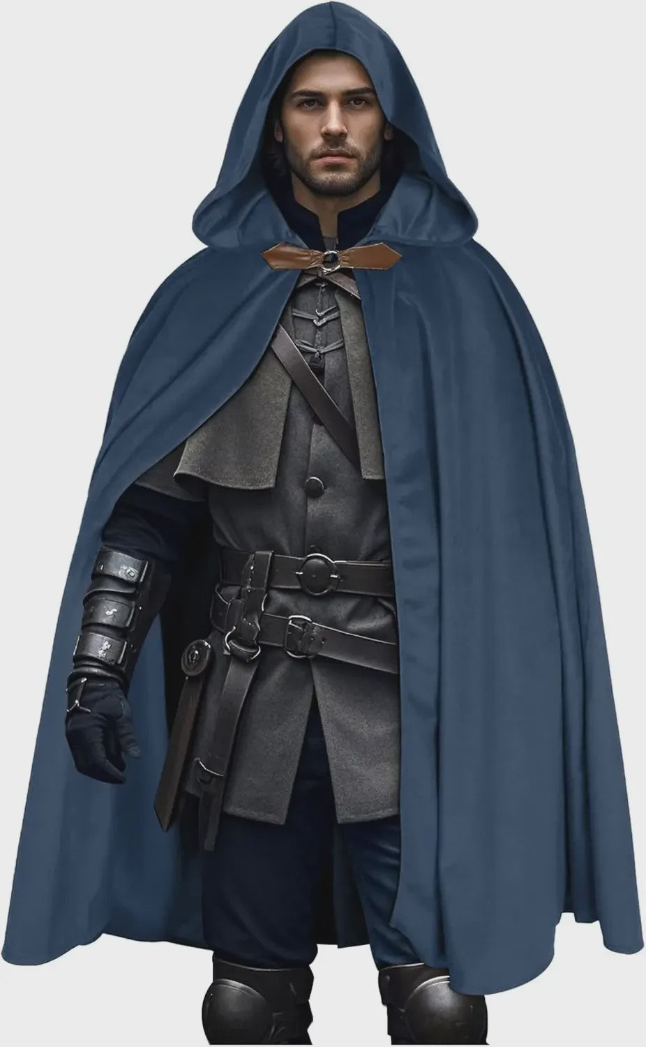 Middeleeuwse Fluwelen Kapmantel - Renaissance Cape met Capuchon voor Halloween en Cosplay