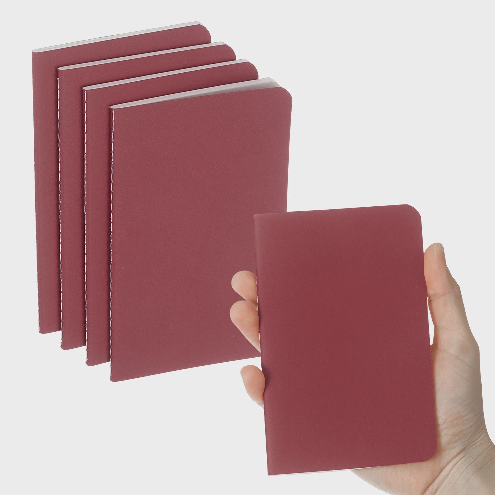 Set van 4/6 Mini A6 Notitieboekjes - Kraft Paper, Gelinieerd, Draagbaar Memo Pad
