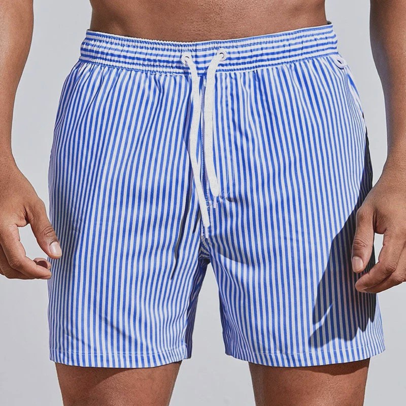 Herenshorts met Verticale Strepen - Zomer Casual Beach & Zwembroek