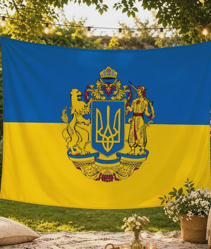 Oekraïense Vlag Wandkleed - Decoratief Tapijt voor Slaapkamer & Woonkamer