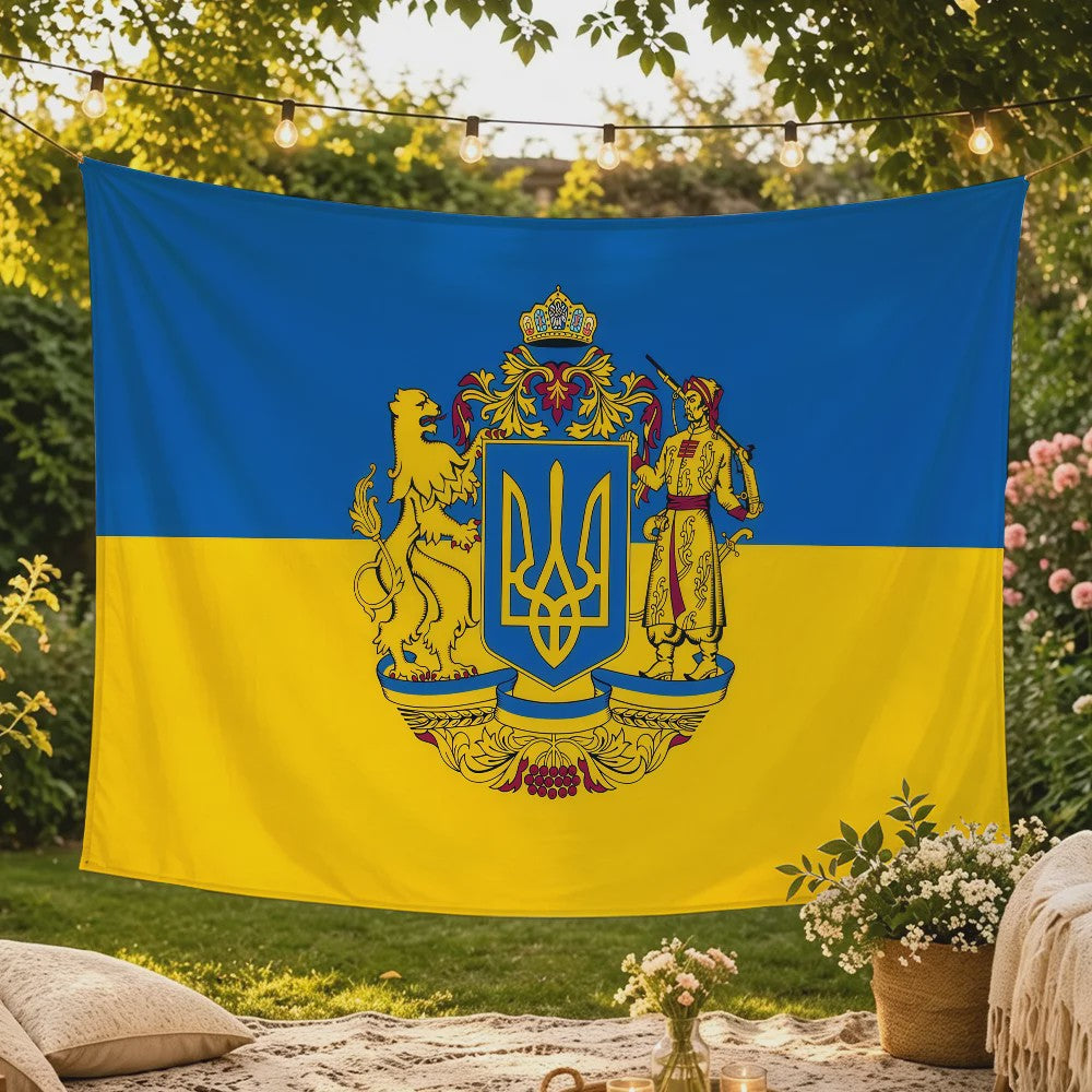 Oekraïense Vlag Wandkleed - Decoratief Tapijt voor Slaapkamer & Woonkamer