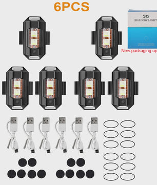 Universeel Mini LED Waarschuwingslicht - 7 Kleuren & 22 Modi - USB Oplaadbaar
