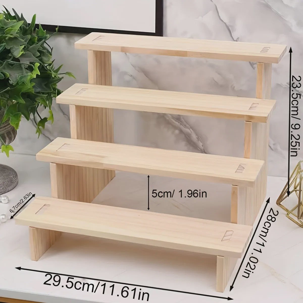 Houten Display Rek - Presenteer Parfum, Cosmetica & Sieraden