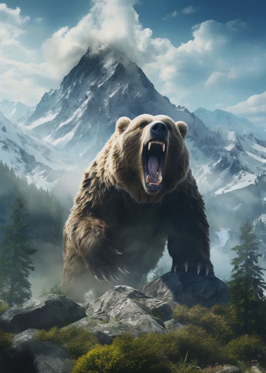 Canvas Posters: Majestueuze Wilde Dieren & Berglandschappen voor aan de Muur