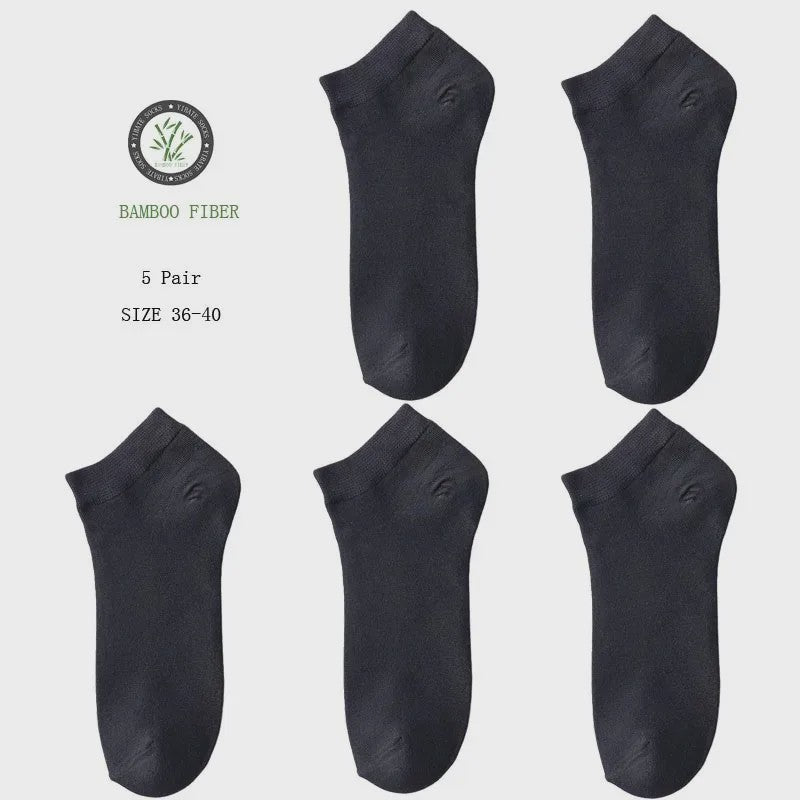5 Paar Bamboevezel Enkel Sokken Dames - Ademend & Comfortabel Zomer
