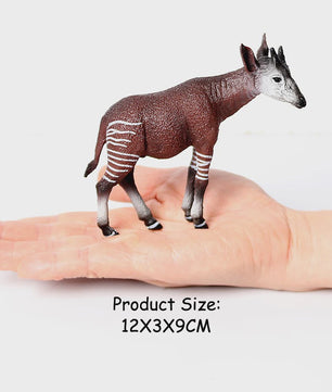 Realistische Wilde Dieren Figuren Set: Okapi, Giraf, Gnu & Zebra - Educatief Speelgoed voor Kinderen