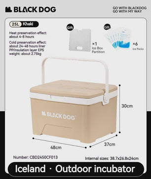 Naturehike BLACKDOG Outdoor Koelbox 13L & 25L - Grote Capaciteit voor Camping & Picknick