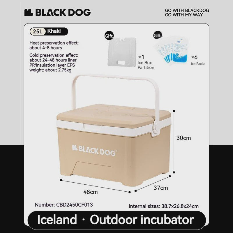 Naturehike BLACKDOG Outdoor Koelbox 13L & 25L - Grote Capaciteit voor Camping & Picknick