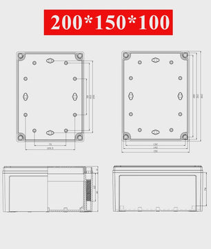 Waterproof Plastic Enclosure Box Electronic Electrical Project Box ABS Outdoor Junction Box Housing IP67 Project Instrument Case