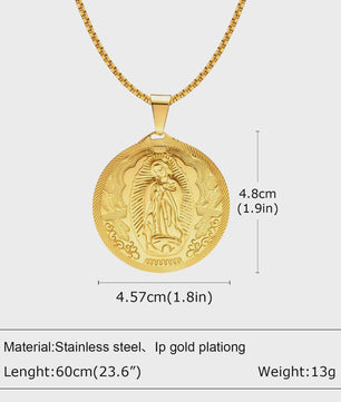 Stijlvolle Gouden Heren Ketting met Kruis Hanger - Roestvrij Staal, Vintage Mode Sieraden