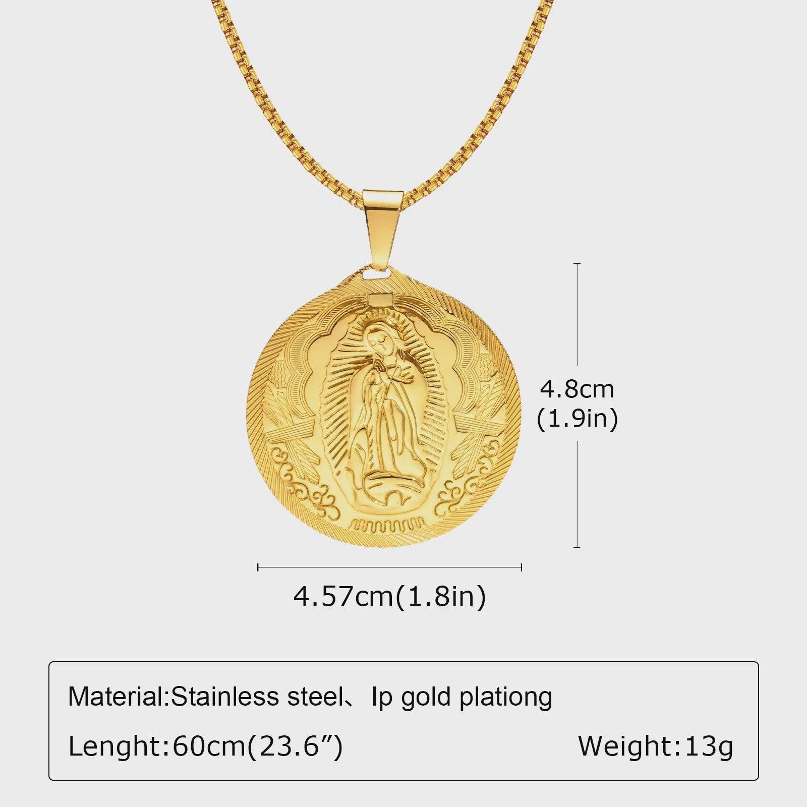 Stijlvolle Gouden Heren Ketting met Kruis Hanger - Roestvrij Staal, Vintage Mode Sieraden