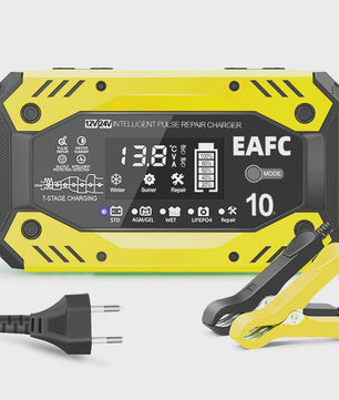 Slimme Acculader 12V/24V met Pulsreparatie & LCD Display - Voor Auto & Motor