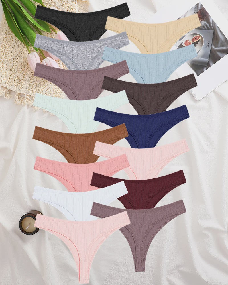 15-Delige Set Dames String Broekjes - Katoen, Sexy & Comfortabel Ondergoed
