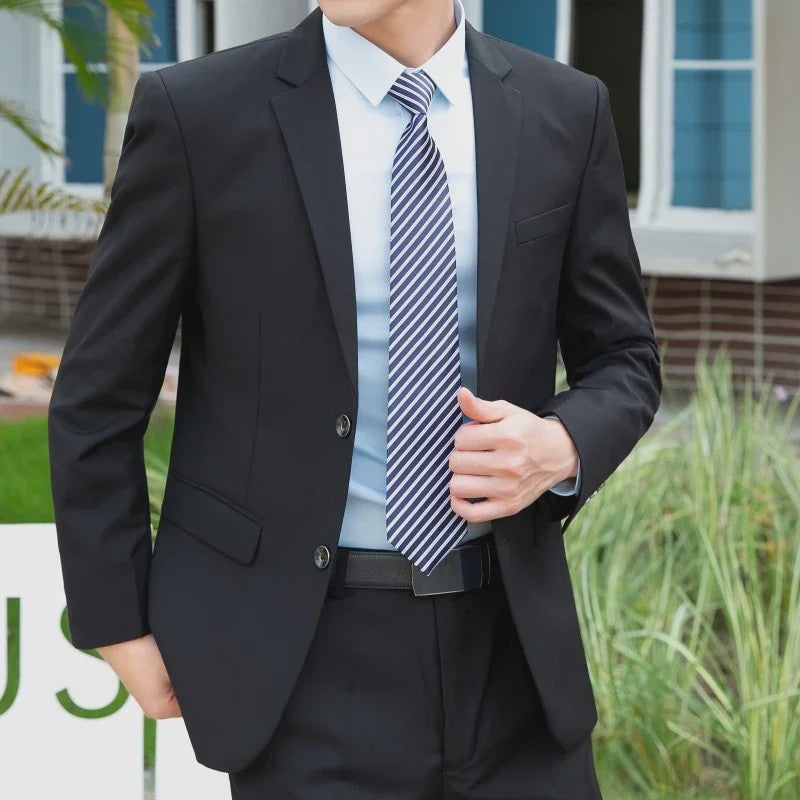 Stijlvol 8XL Herenpak: Italiaans Design Slim Fit Blazer & Pantalon voor Business, Bruiloft & Feest