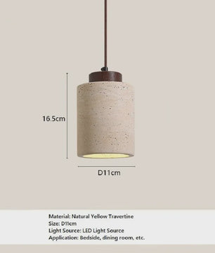 Luxe Travertin Hanglamp in Japanse Stijl - Sfeervolle Verlichting voor Keuken en Woonkamer
