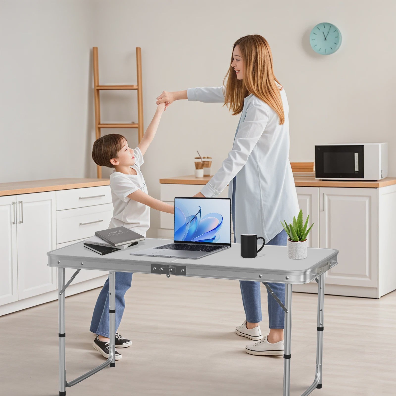 Aluminium Campingtafel 120x60x70cm - Opvouwbaar, Draagbaar & Verstelbaar voor Picknick, Bureau, Diner