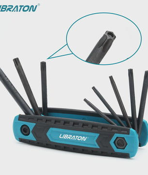 LIBRATON 8-in-1 Inklapbare Inbussleutel & Torx Set - Compact Gereedschap