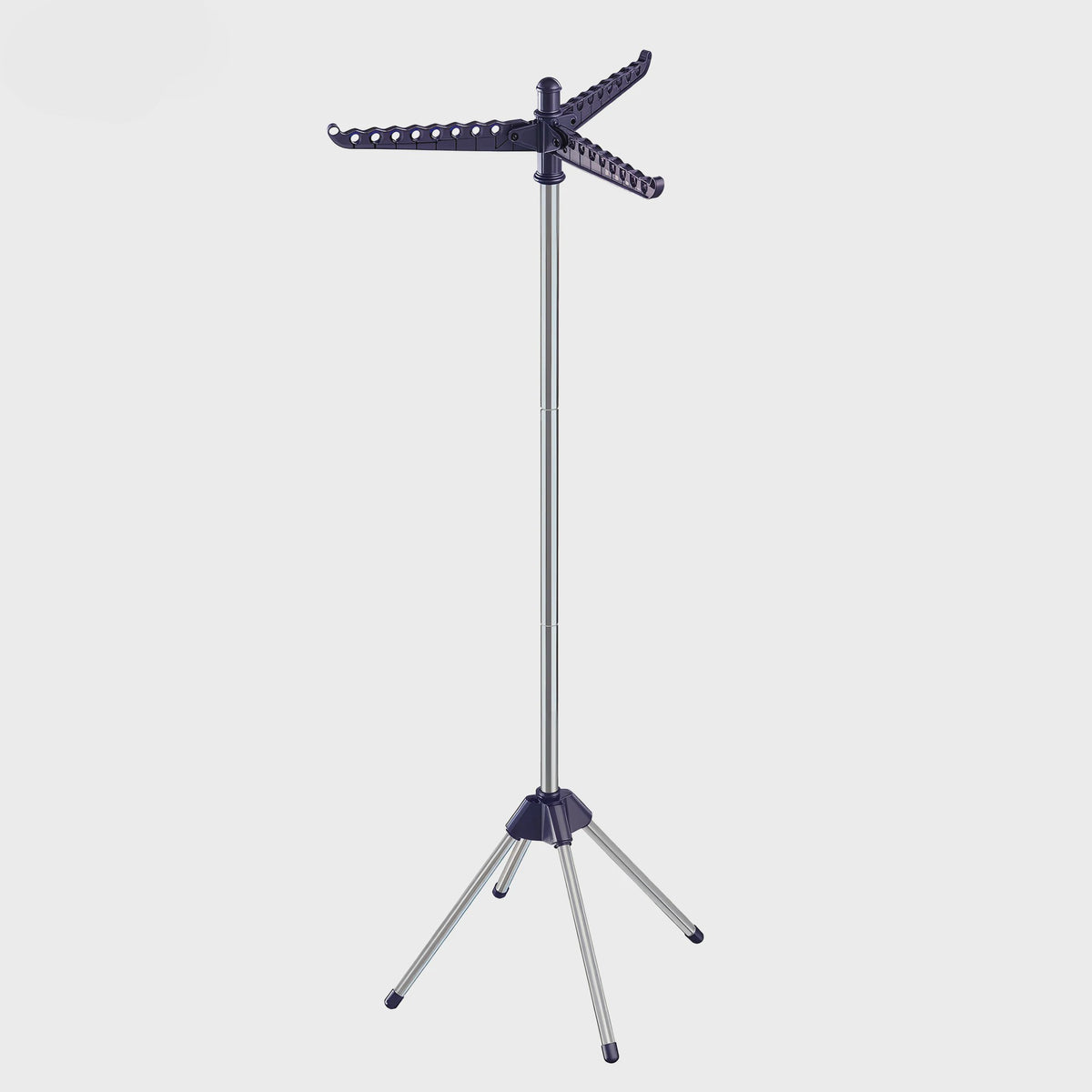 SONGMICS Opvouwbaar Kledingrek - RVS Droogrek met 360° Draaibare Arm, 27 Stuks Capaciteit