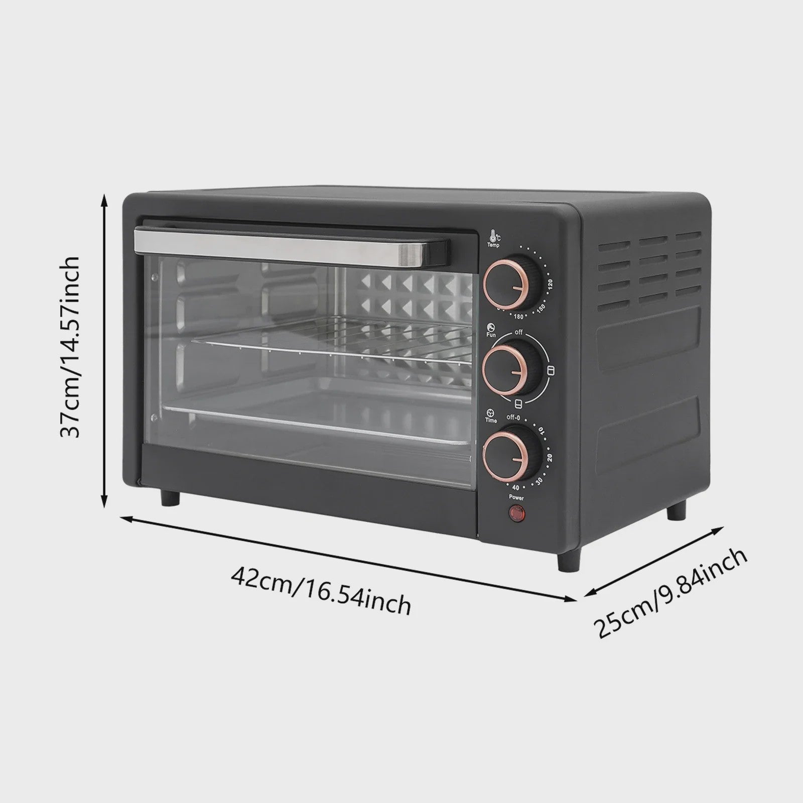 Elektrische Oven 1000W - 22L met Grillpan - Bakken, Grillen & Roosteren