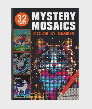 Mysterieus Mozaïek Kleurboek per Nummer: 32 Pagina's Pixel Art voor Volwassenen