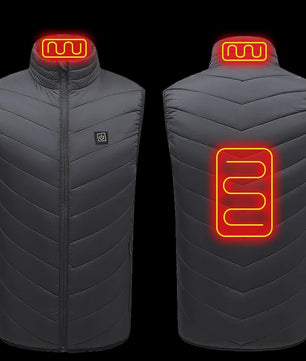 Unisex Verwarmd Vest met 21 Graphene Zones - USB Oplaadbaar voor Sport & Outdoor