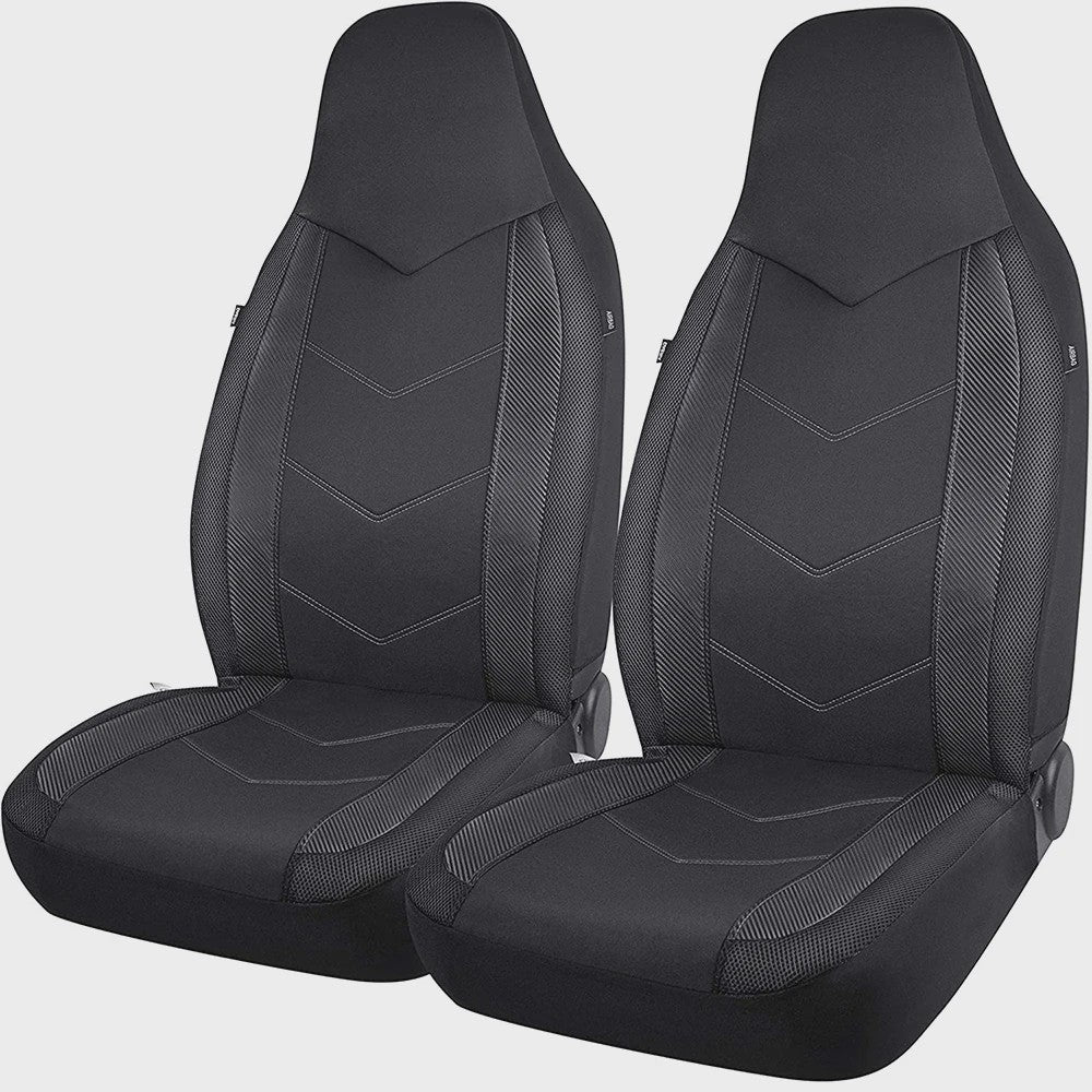 Sportieve Autostoelhoes Set met Hoge Rugleuning - Ademend Air Mesh & Airbag Compatibel