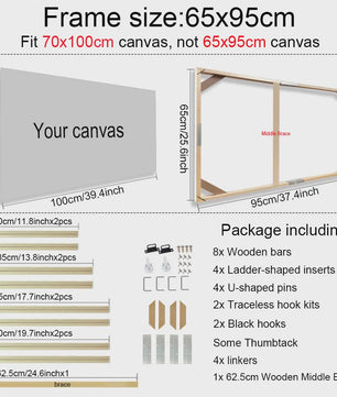 Houten Canvas Frame Sets - Diverse Maten voor Kunst, Foto's & Diamond Painting