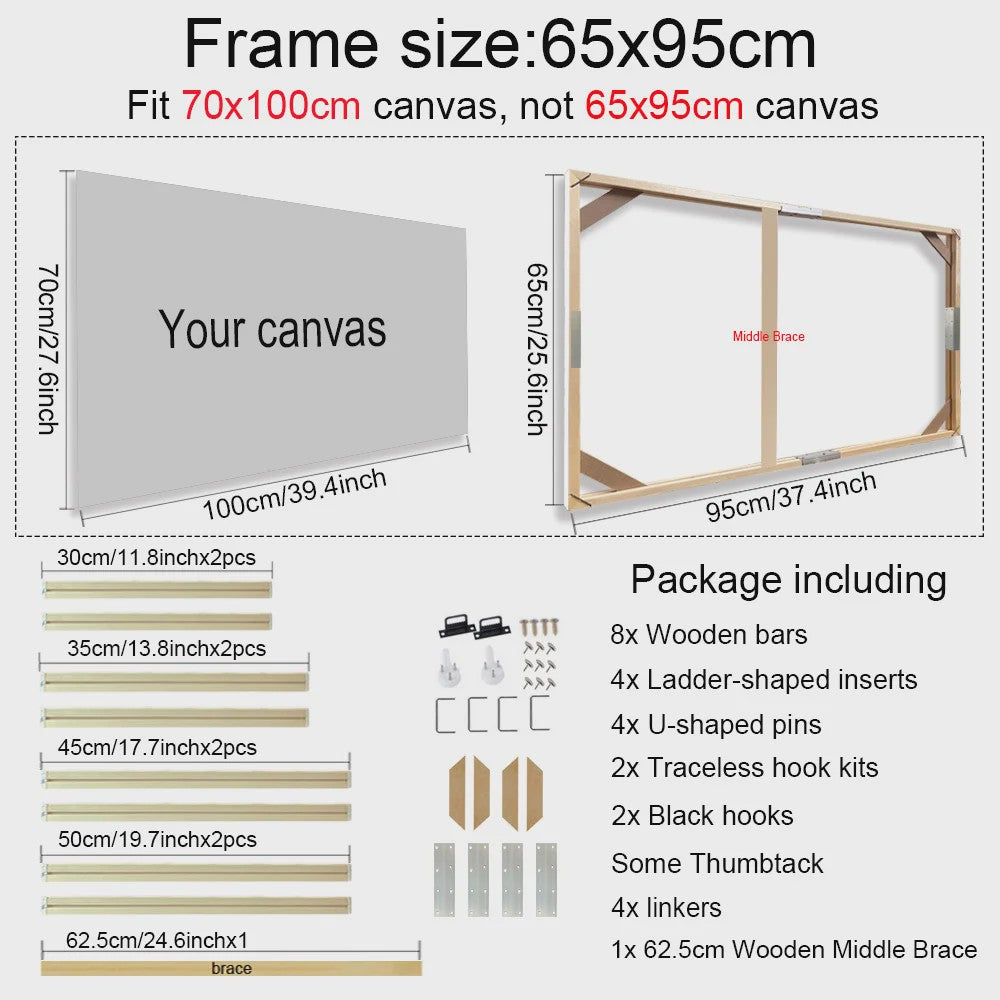 Houten Canvas Frame Sets - Diverse Maten voor Kunst, Foto's & Diamond Painting
