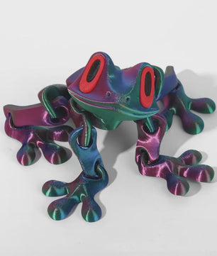 Bewegende 3D Geprinte Boomkikker - Decoratie & Bureau Speelgoed