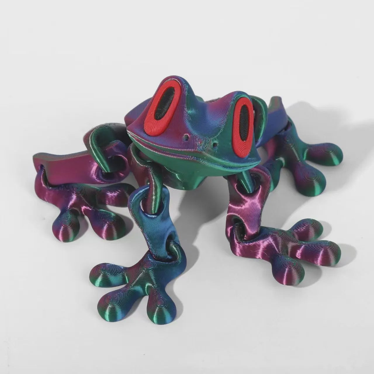 Bewegende 3D Geprinte Boomkikker - Decoratie & Bureau Speelgoed