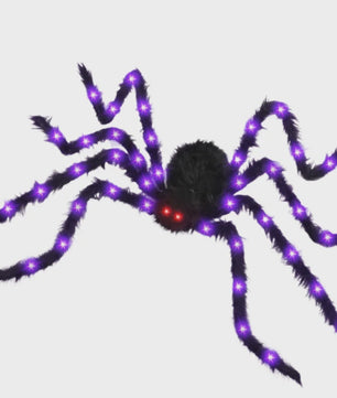 Grote Halloween Spider Web Verlichting met 250 LED's en Gigantische Spin - 5 Meter