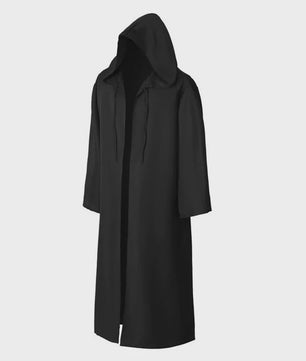 Zwarte Tovenaars Gewaad met Capuchon - Lang Kostuum voor Halloween & Cosplay (Volwassenen & Kinderen)