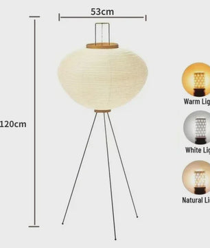 Japanse Retro LED Sfeerverlichting - Minimalistische Lantaarn Vloerlamp voor Woonkamer & Slaapkamer