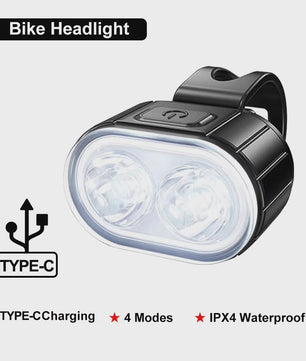Oplaadbare Fietsverlichting Set: Voor- en Achterlicht met USB