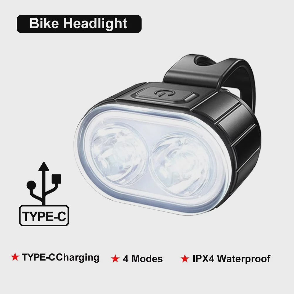 Oplaadbare Fietsverlichting Set: Voor- en Achterlicht met USB