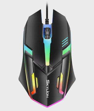 F1 Bedrade Gaming & Kantoor Muis met Kleurrijke Verlichting - Plug & Play