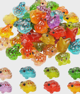 Set van 10 Lichtgevende Mini Kikkers - Glow in the Dark Figuurtjes voor Tuin & Terrarium