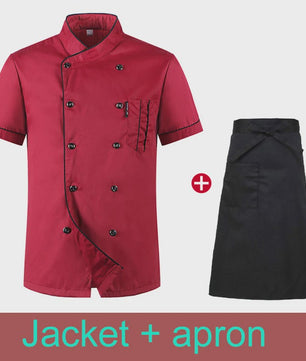 Ademend Koksbuis Korte Mouw Unisex Dubbelzijdig Sluitend - Keuken & Catering